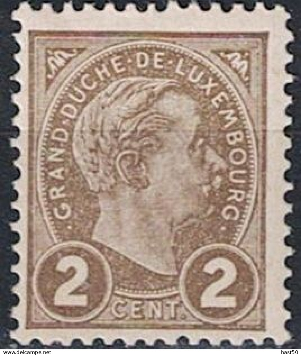 Luxemburg - Großherzog Adolf (MiNr: 68) 1895 - Postfrisch ** MNH - 1895 Adolphe Right-hand Side