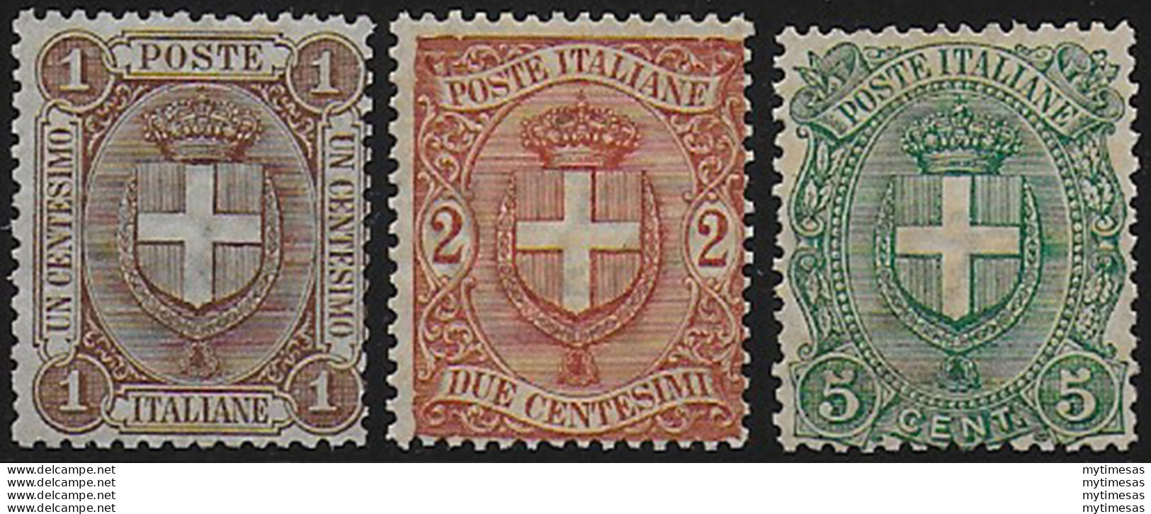 1896-97 Italia Stemma Di Savoia 3v. MNH Sassone N. 65/67 - Sonstige & Ohne Zuordnung