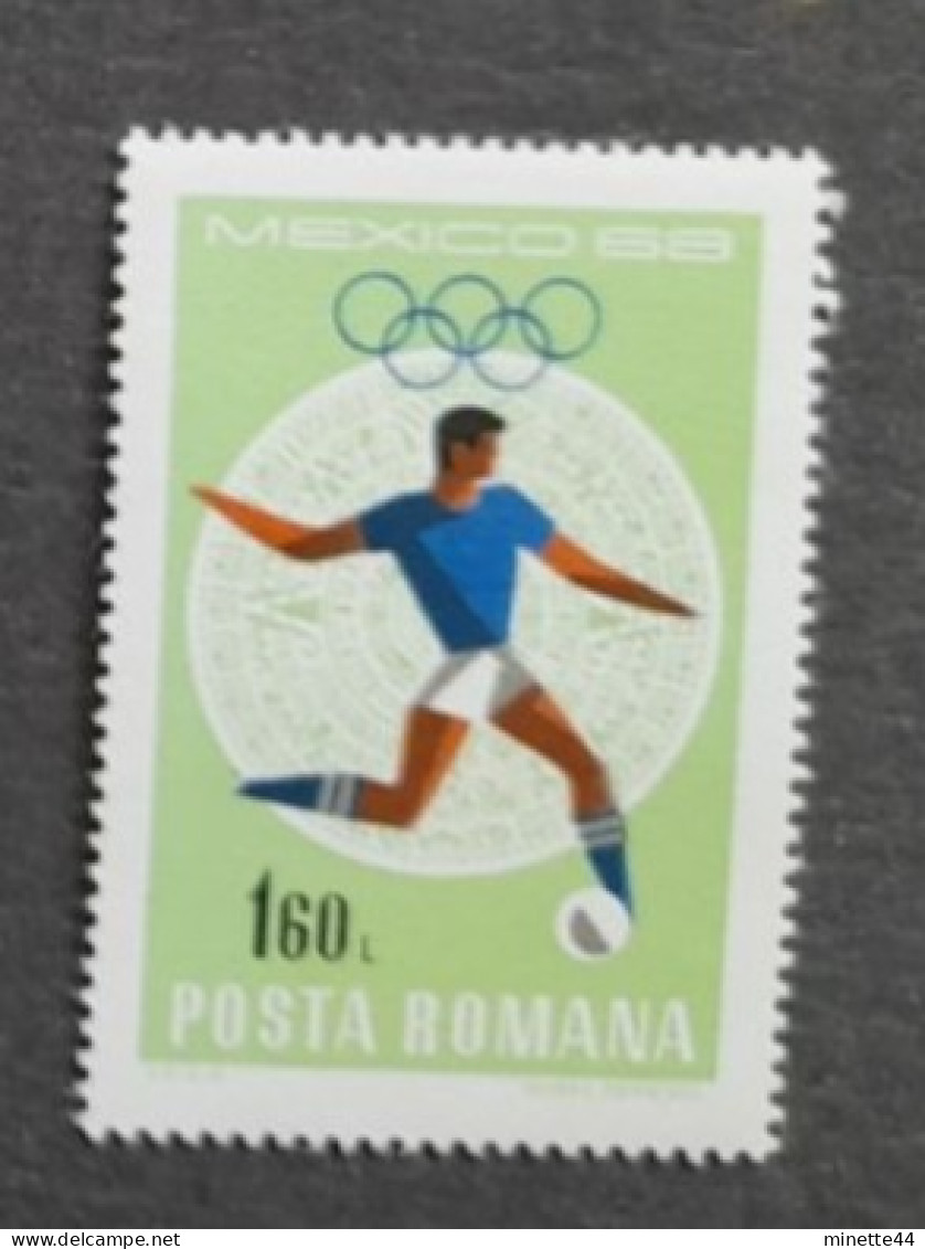 ROUMANIE ROMANA ROMINA  1968  MNH**   FOOTBALL FUSSBALL SOCCER  CALCIO VOETBAL FUTBOL FUTEBOL FOOT - Neufs