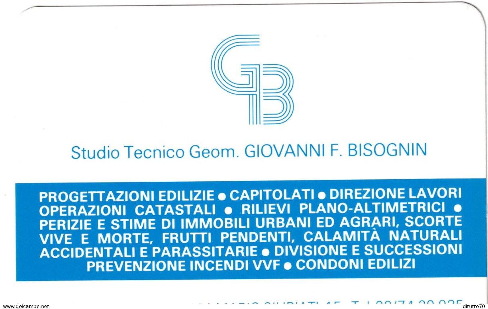 Calendarietto - GB - Studio Tcnico - Milano - Anno 1989 - Small : 1981-90