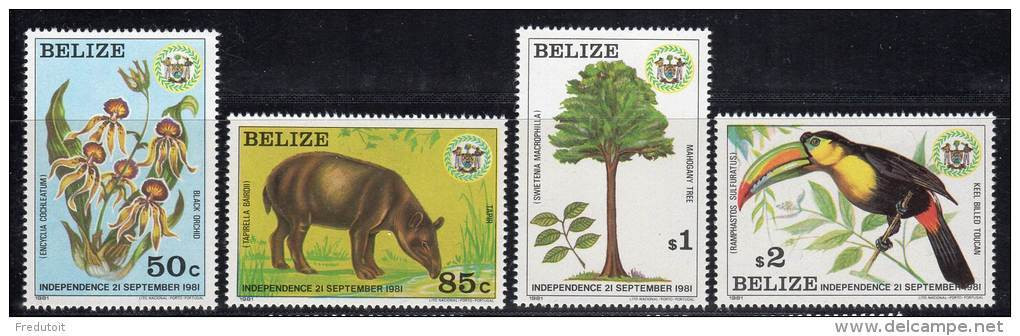 BELIZE - N° 562/5 ** (1981) FAUNE Et FLORE - Belize (1973-...)
