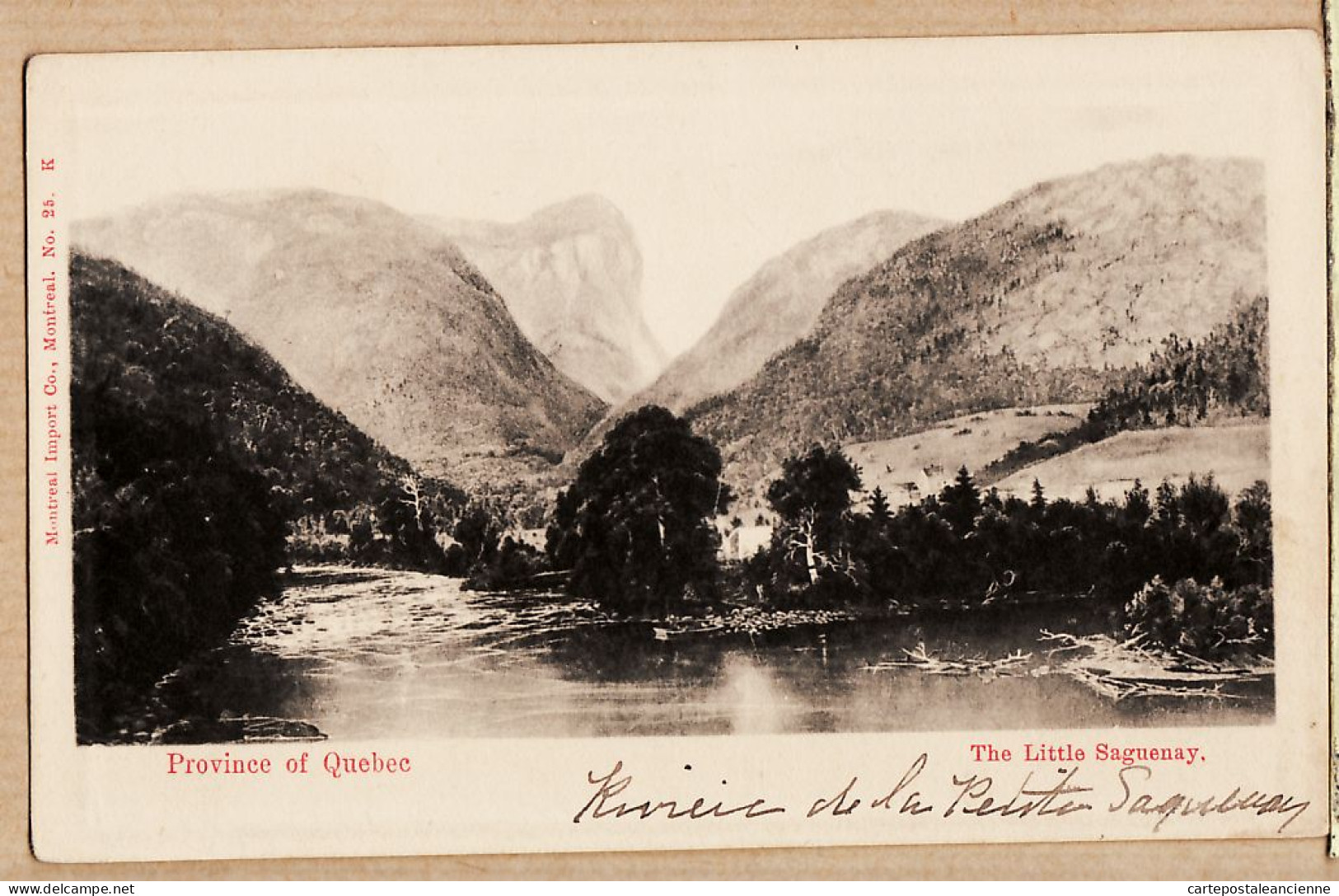 2284 / ⭐ Province Of QUEBEC QUE. The Little SAGUENAY Post Card 1910s Import N°25 K Canada Kanada - Saguenay