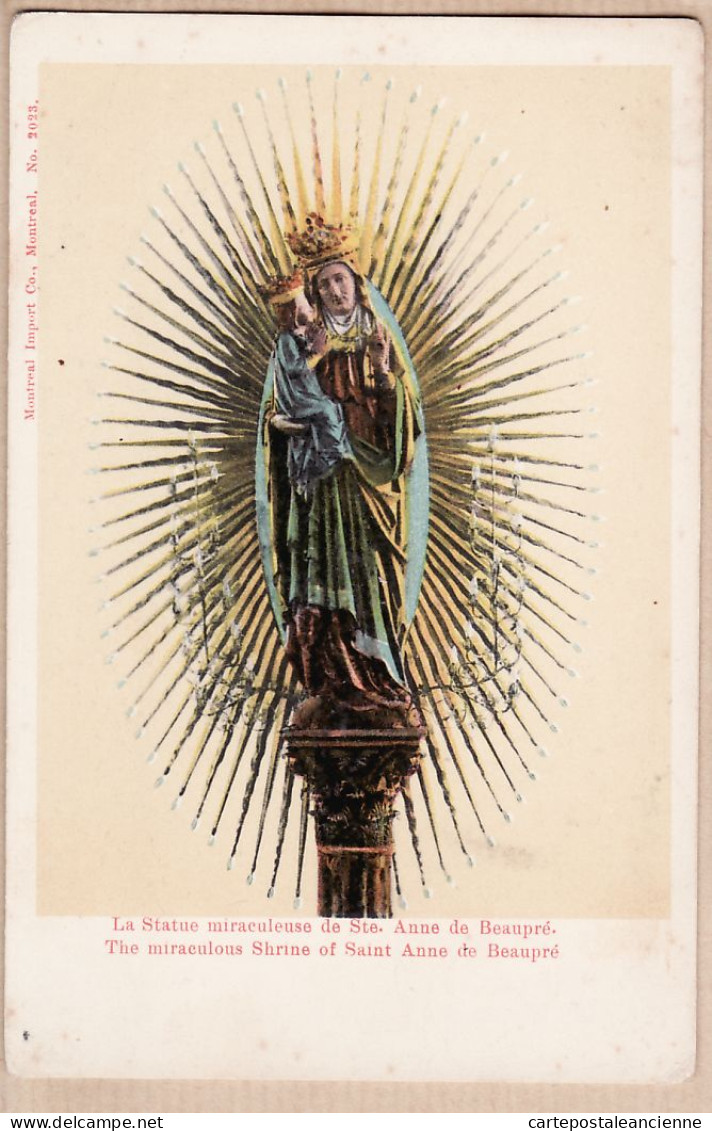 2283 / ⭐ QUEBEC QUE. Sainte Ste ANNE BEAUPRE Statue Miraculeuse Miraculous Shrine 1910s Import N°2023 Canada Kanada - Ste. Anne De Beaupré