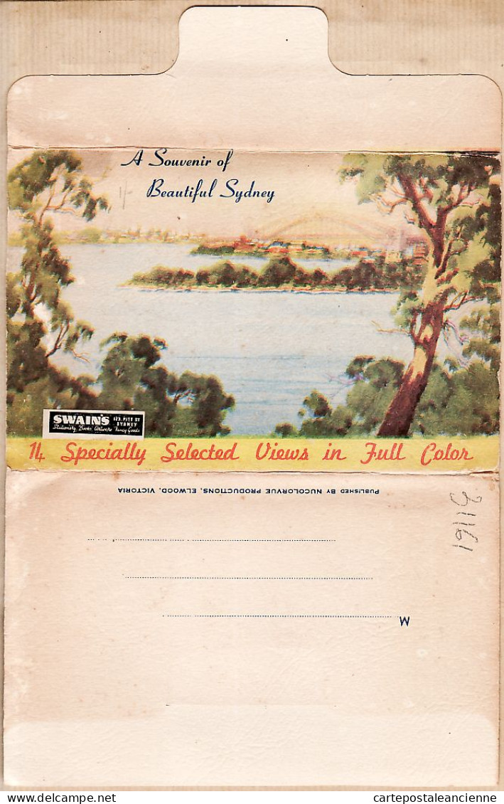 2320 / ⭐ ♥️ Rare SYDNEY Australia 1950s Souvenir -14 Views Taronga King's-CrossCentral Statio Captain Cook Graving - Sydney