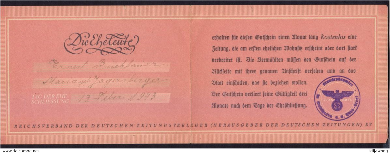 WW2 - GUTSCHEIN - Folder 3rd Reich 1943  (see Sales Conditions) - Other & Unclassified