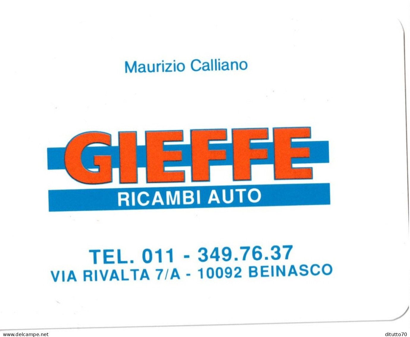 Calendarietto - Gieffe - Ricambi Auto - Neinasco - Torino - Anno 1989 - Petit Format : 1981-90
