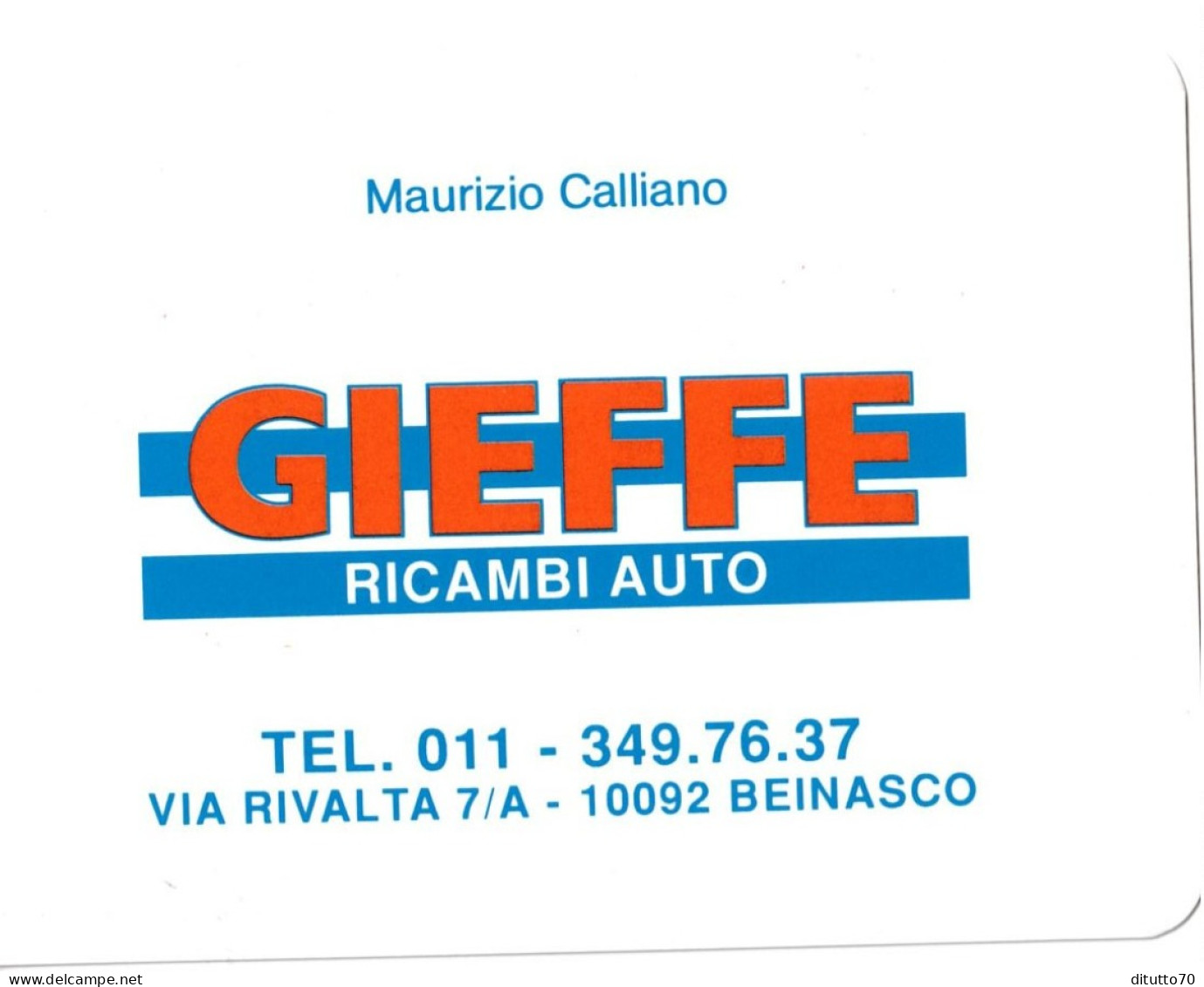 Calendarietto - Gieffe - Ricambi Auto - Neinasco - Torino - Anno 1989 - Small : 1981-90