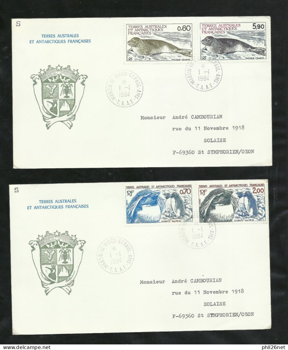 TAAF  Lot 48 Lettres Circulées Entre 1980 Et 1985   Port Aux Fançais  - Alfred Faure Et Martin De Viviès B/TB Voir Scans - Brieven En Documenten