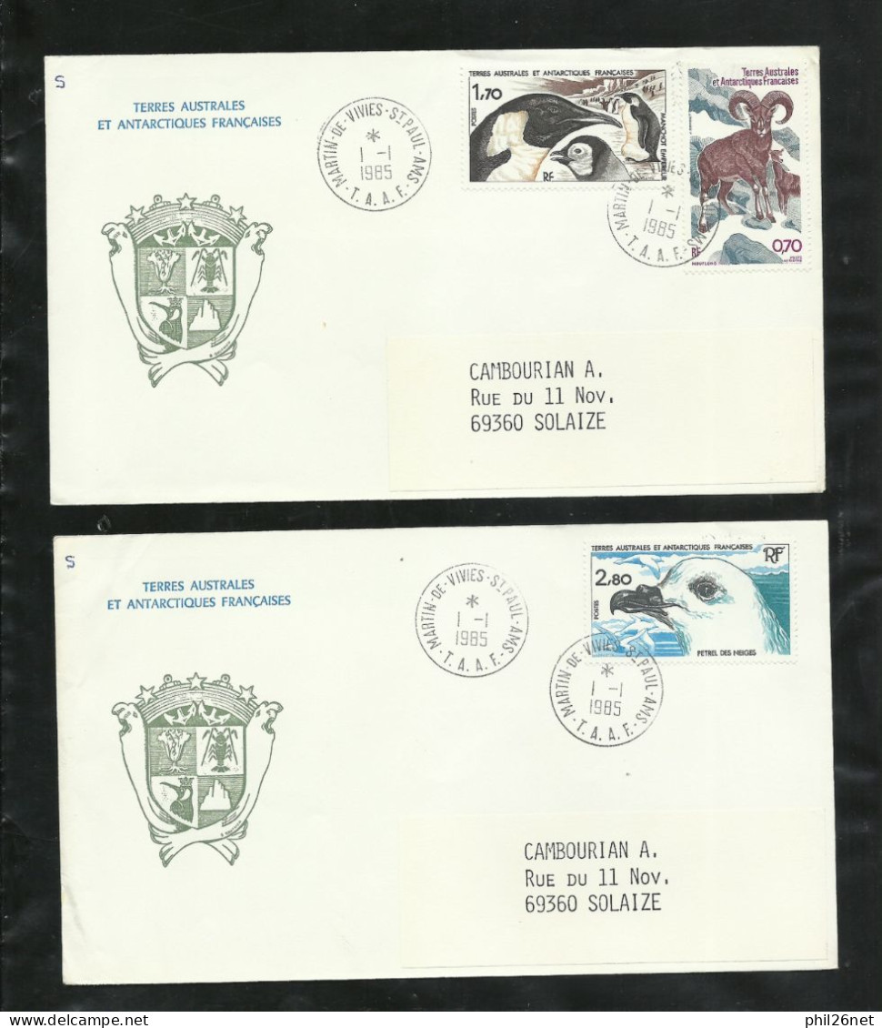 TAAF  Lot 48 Lettres Circulées Entre 1980 Et 1985   Port Aux Fançais  - Alfred Faure Et Martin De Viviès B/TB Voir Scans - Lettres & Documents