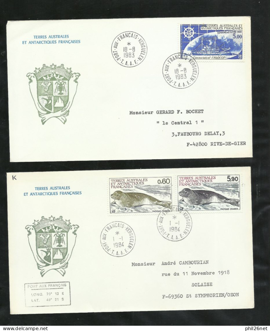 TAAF  Lot 48 lettres circulées entre 1980 et 1985   Port aux Fançais  - Alfred Faure et Martin de Viviès B/TB voir scans