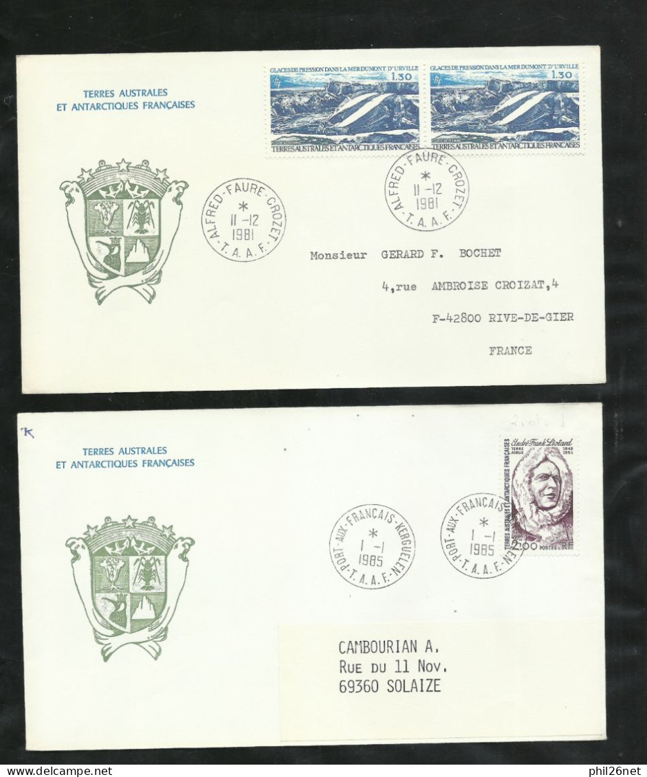 TAAF  Lot 48 lettres circulées entre 1980 et 1985   Port aux Fançais  - Alfred Faure et Martin de Viviès B/TB voir scans