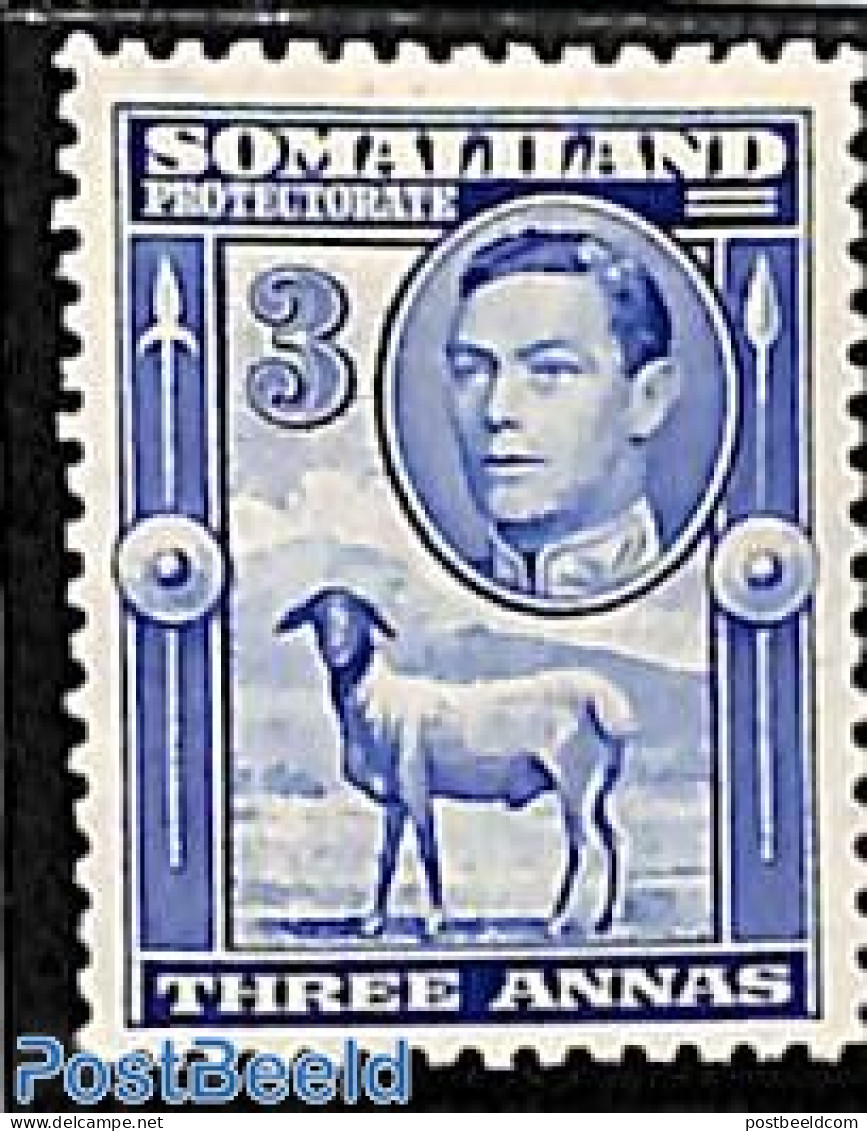 British Somalia 1938 3A, Stamp Out Of Set, Unused (hinged) - Somaliland (Protectoraat ...-1959)