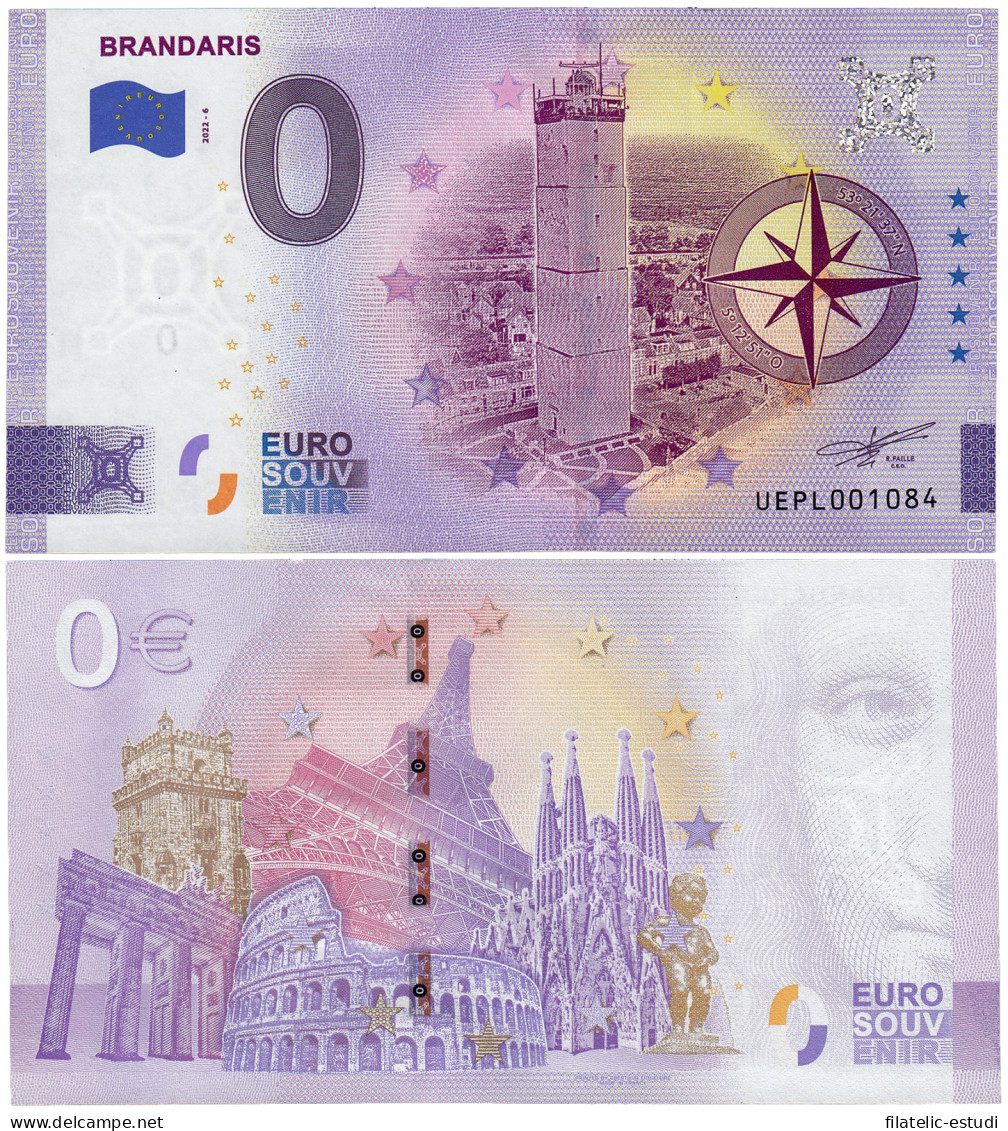 Billete Souvenir De Cero Euros Faro Brandaris - [ 7] Fautés & Variétés