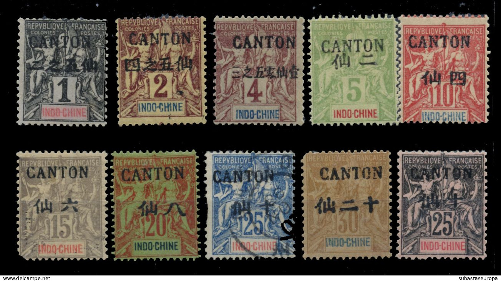 CANTÓN. */Ø 17/26. Serie Corta. Mayoría En Nuevo. Raros. Cat. 133 €. - Unused Stamps