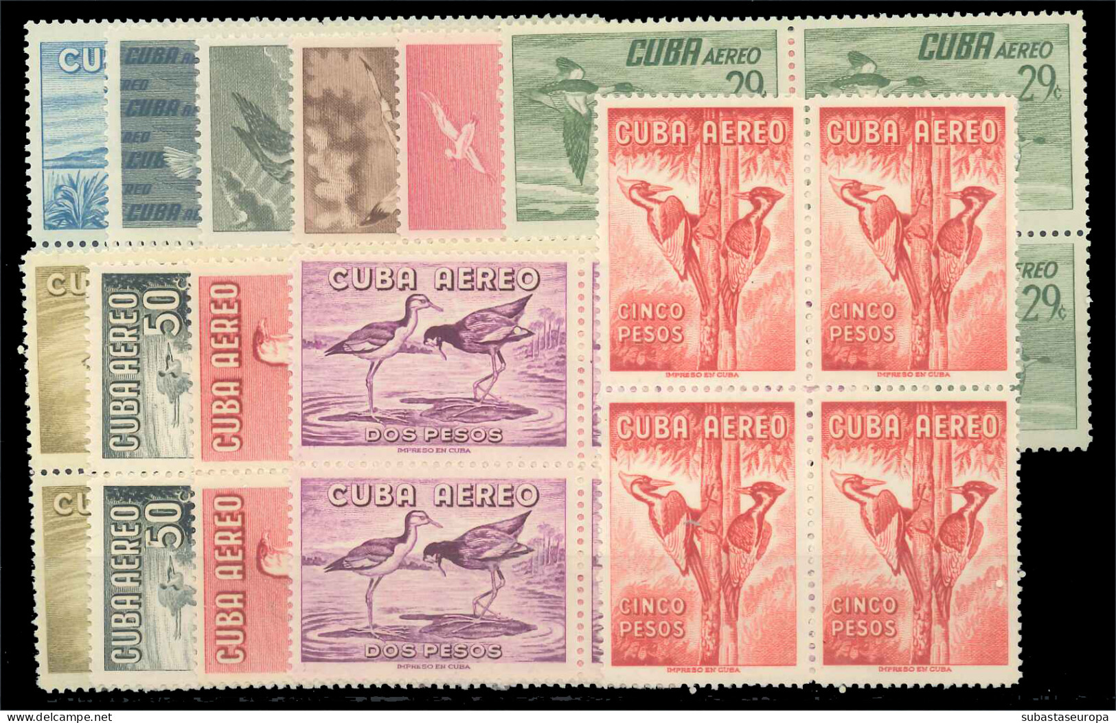 CUBA. ** Av. 135/45. Fauna. 4 Series. Cat. 360 €. - Aéreo