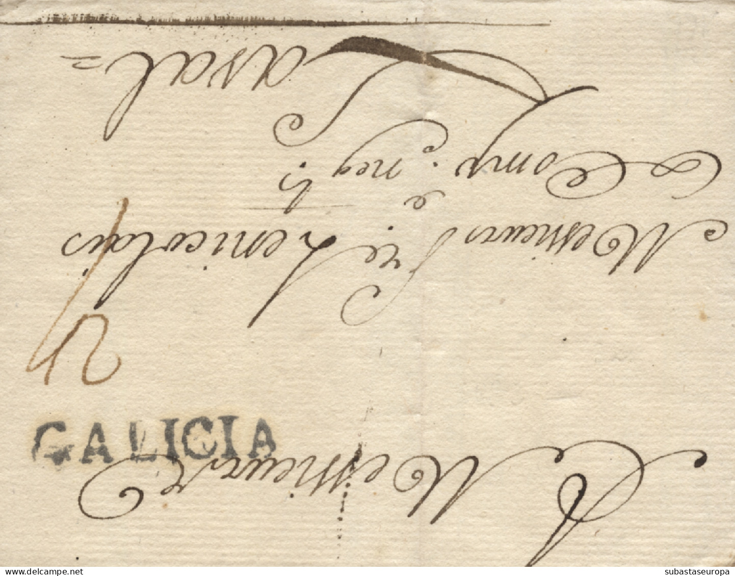 D.P. 16. 1762 (8 OCT). Carta De La Coruña A Laval (Francia). Marca Nº 3N. Muy Bonita. - ...-1850 Vorphilatelie