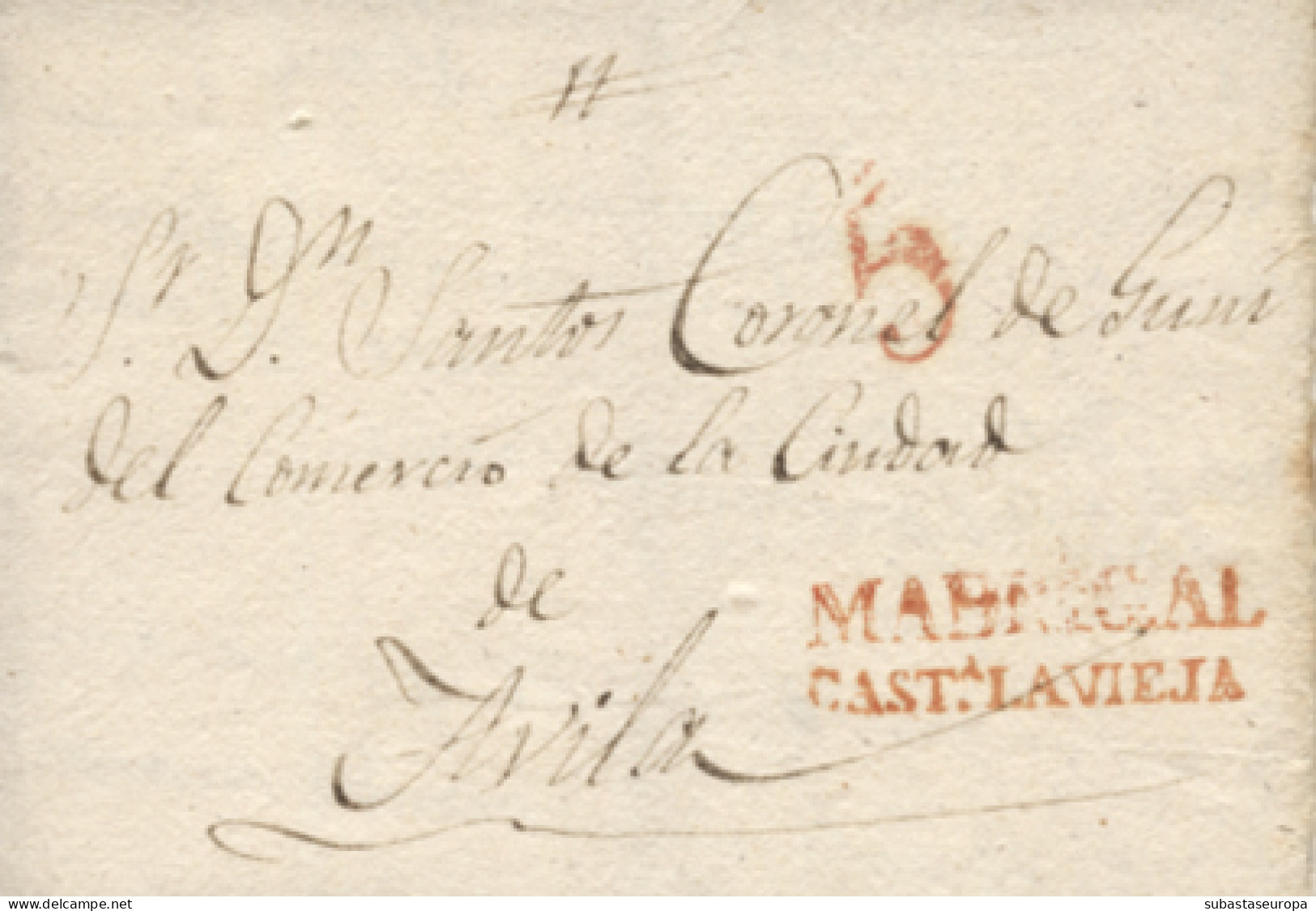 D.P. 14. 1833 (6 ABR). Carta De Madrigal A Ávila. Marca Nº 2R. Preciosa. - ...-1850 Prephilately