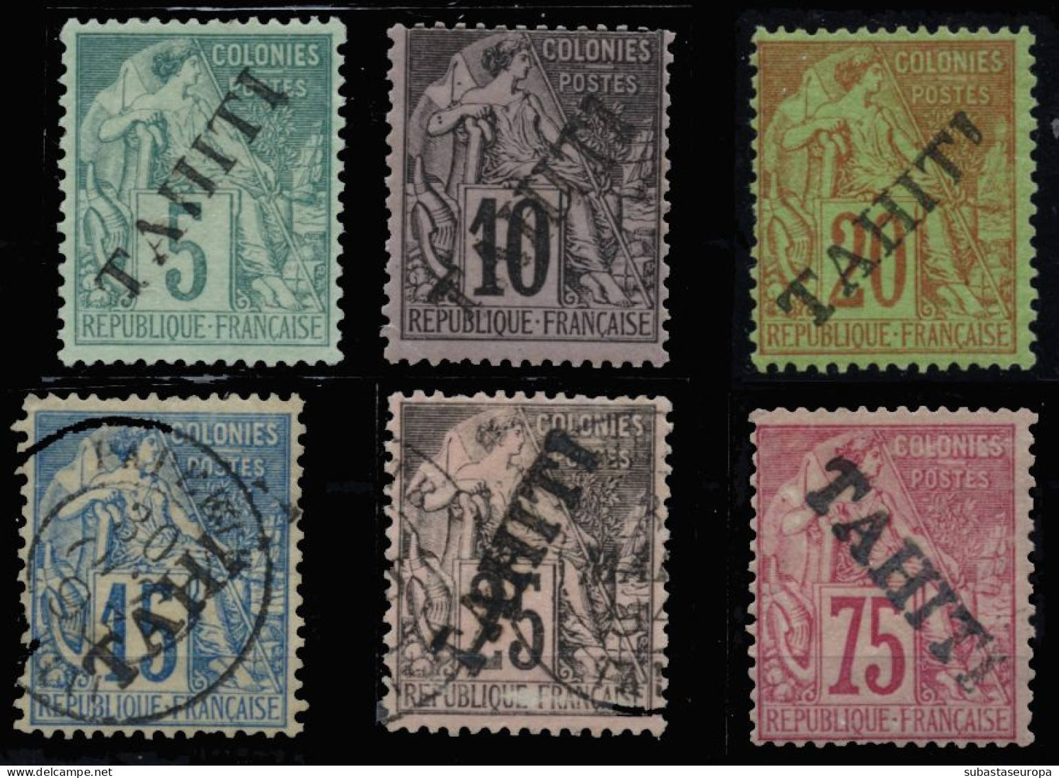 TAHITÍ. */Ø 10/3, 15 Y 17. Cat. 685 €. - Unused Stamps