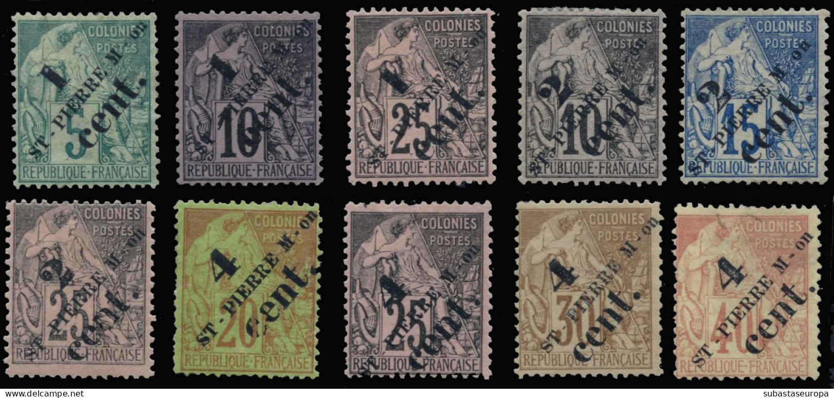 SAINT PIERRE. * 35/44. Cat. 235 €. - Unused Stamps