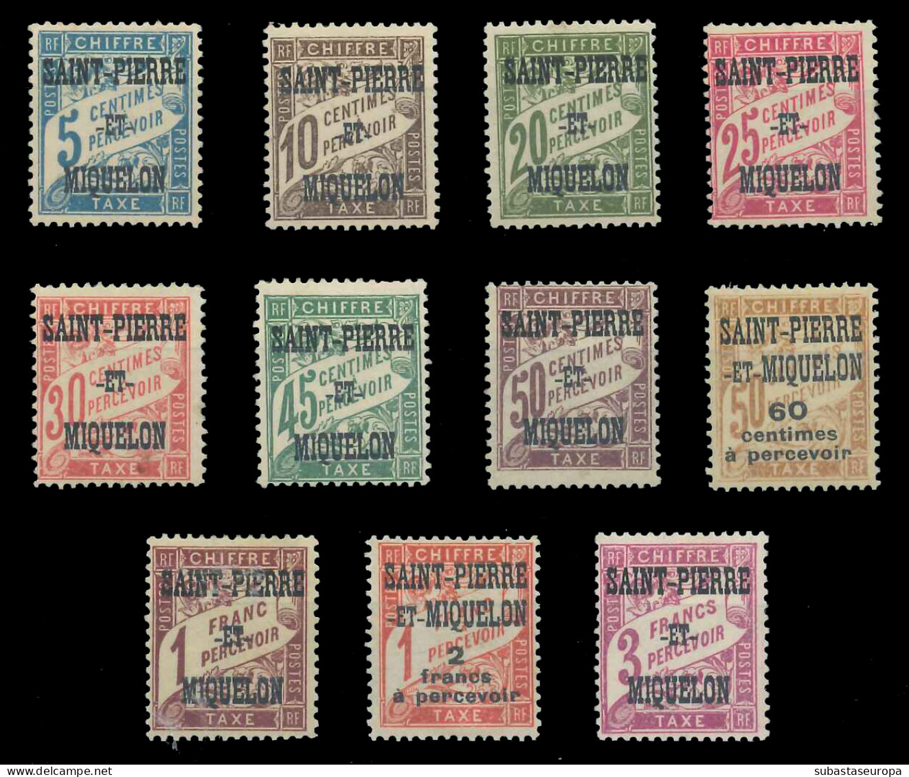 SAINT PIERRE. Tasas * 10/20. Cat. 41 €. - Timbres-taxe