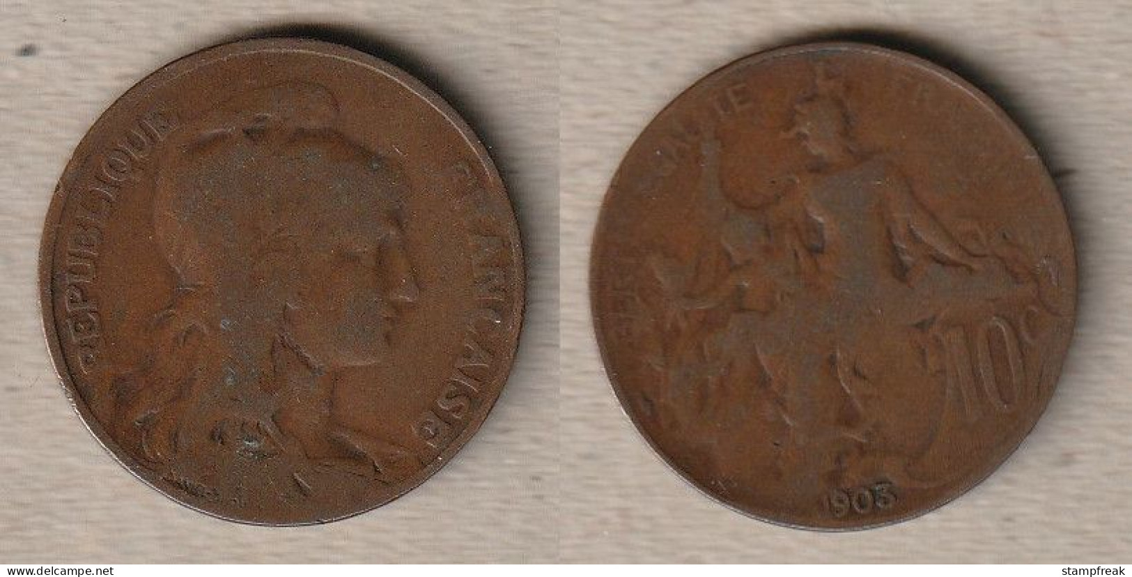 02431) Frankreich, 10 Centimes 1913 - 10 Centimes