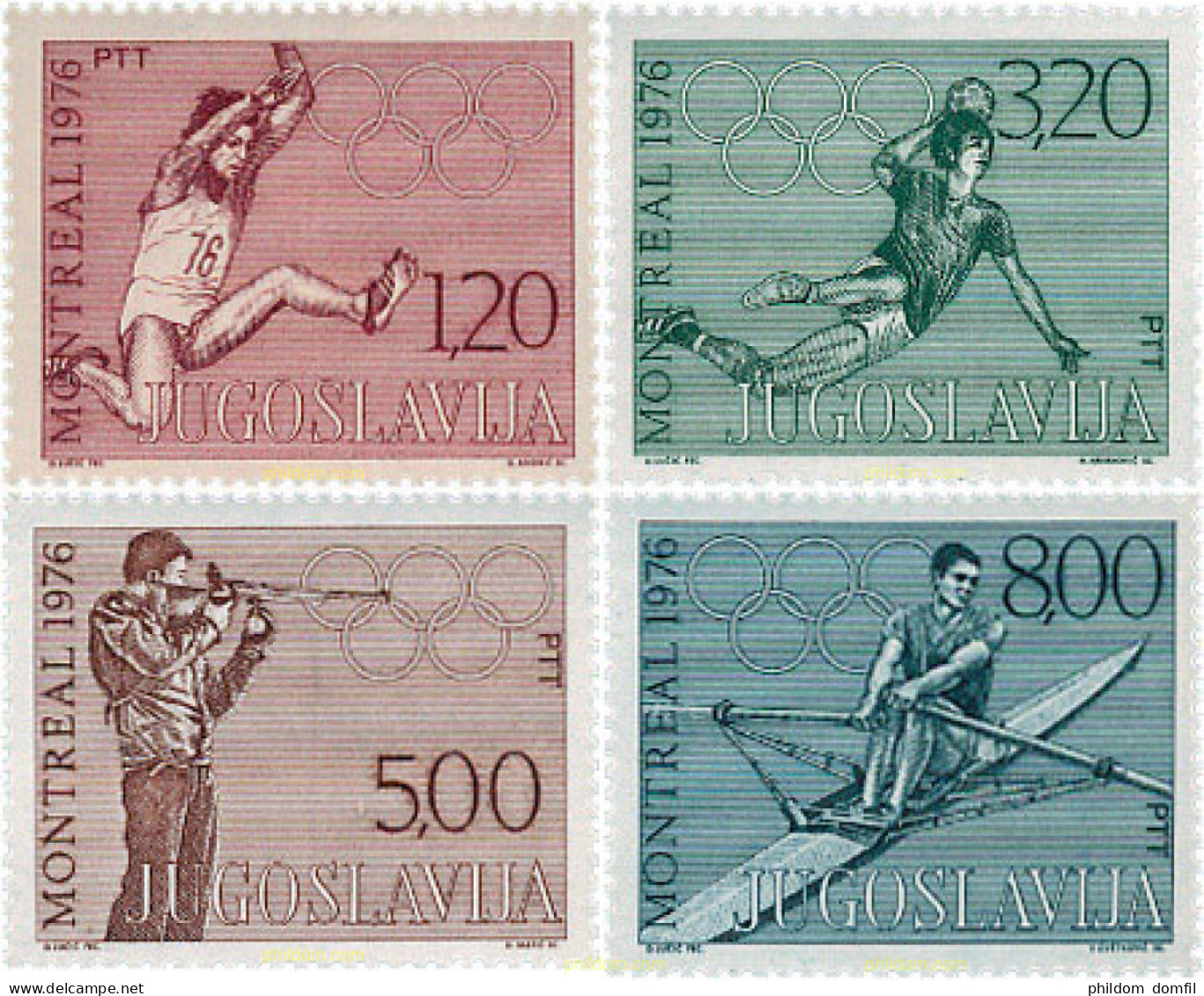 67198 MNH YUGOSLAVIA 1976 21 JUEGOS OLIMPICOS VERANO MONTREAL 1976 - Neufs