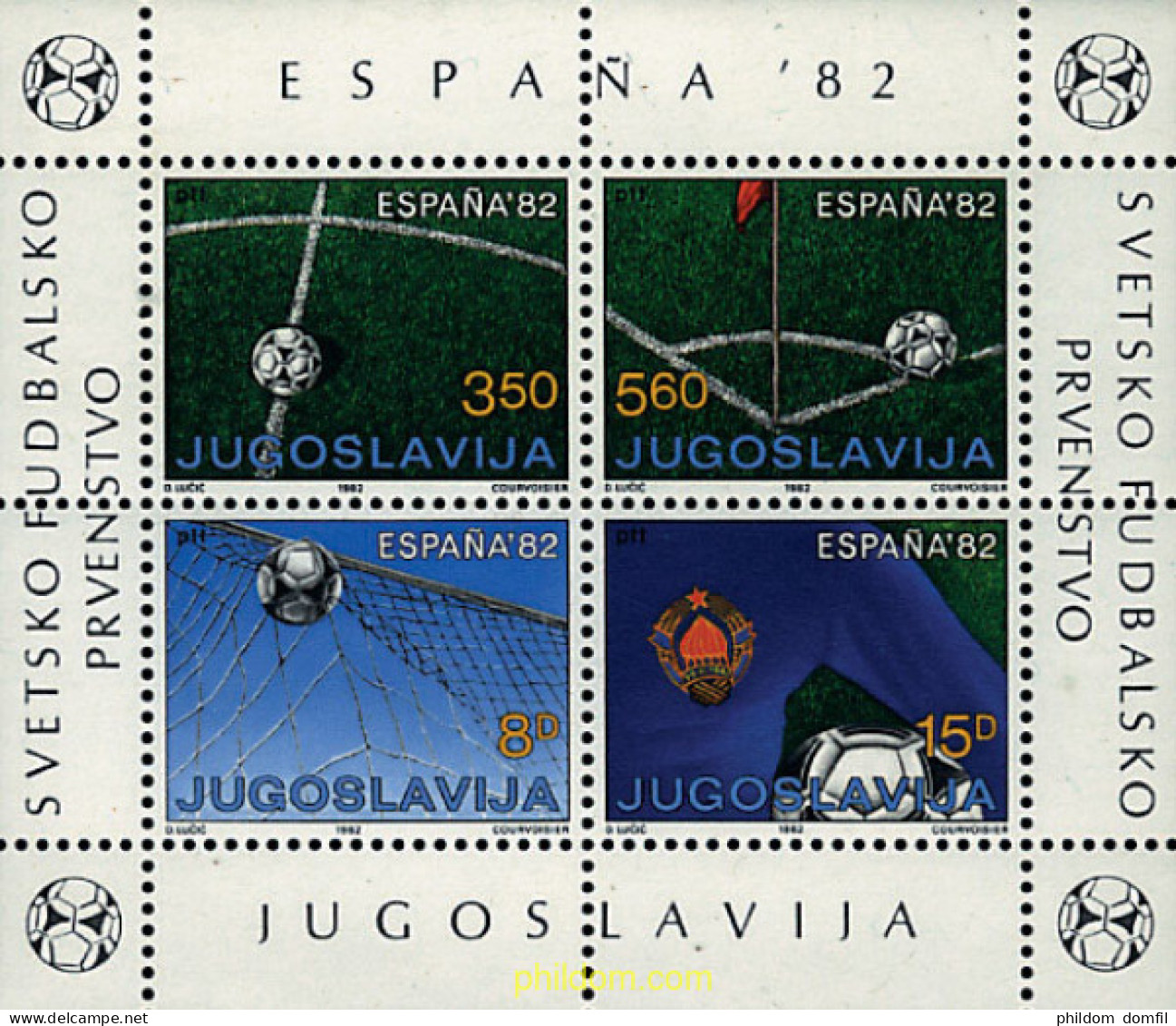 67225 MNH YUGOSLAVIA 1982 COPA DEL MUNDO DE FUTBOL. ESPAÑA-82 - Neufs