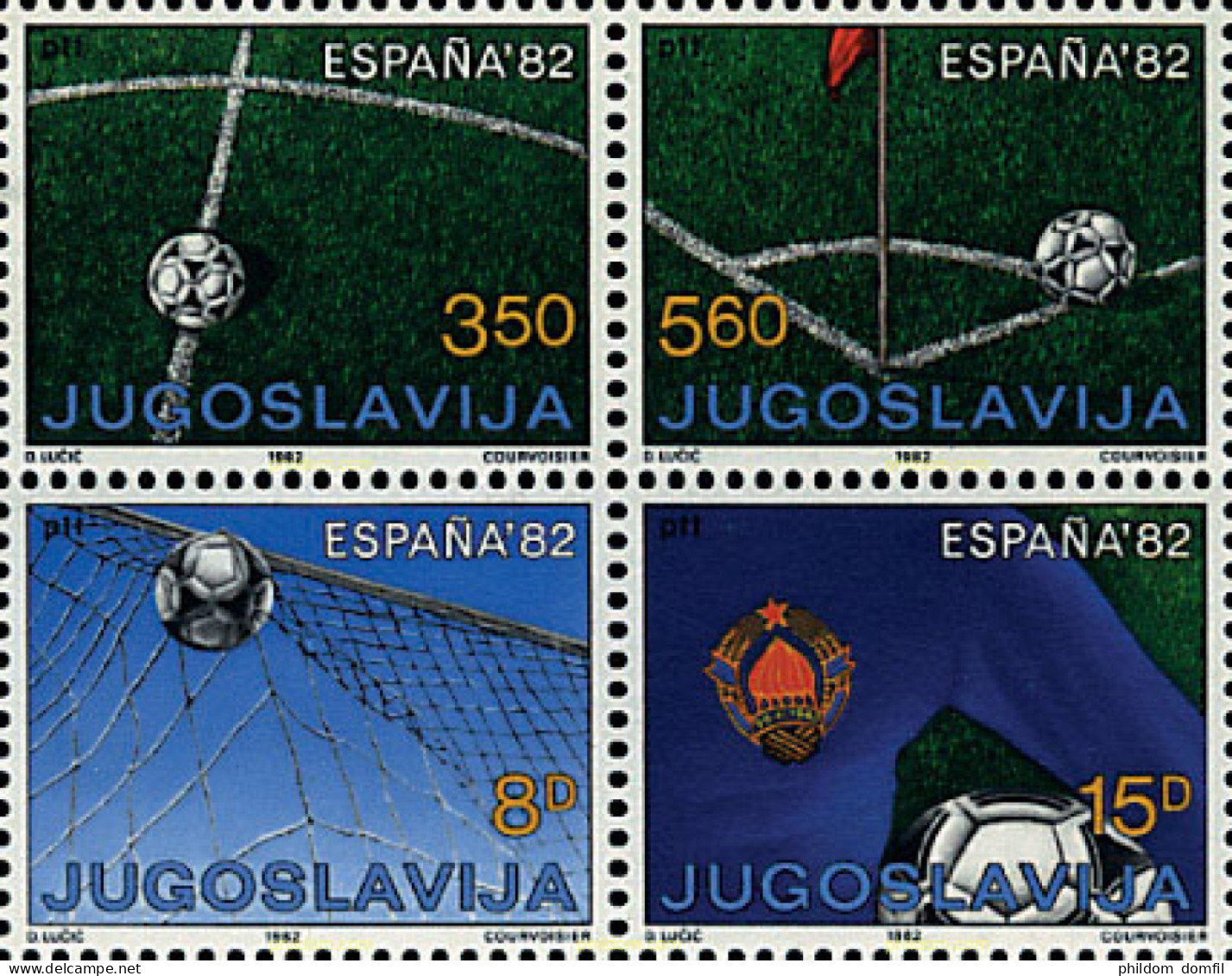 244848 MNH YUGOSLAVIA 1982 COPA DEL MUNDO DE FUTBOL. ESPAÑA-82 - Neufs