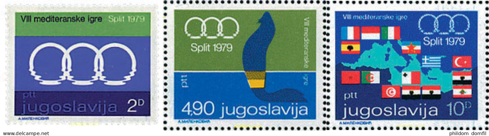 34335 MNH YUGOSLAVIA 1979 8 JUEGOS DEPORTIVOS MEDITERRANEOS EN SPLIT - Neufs