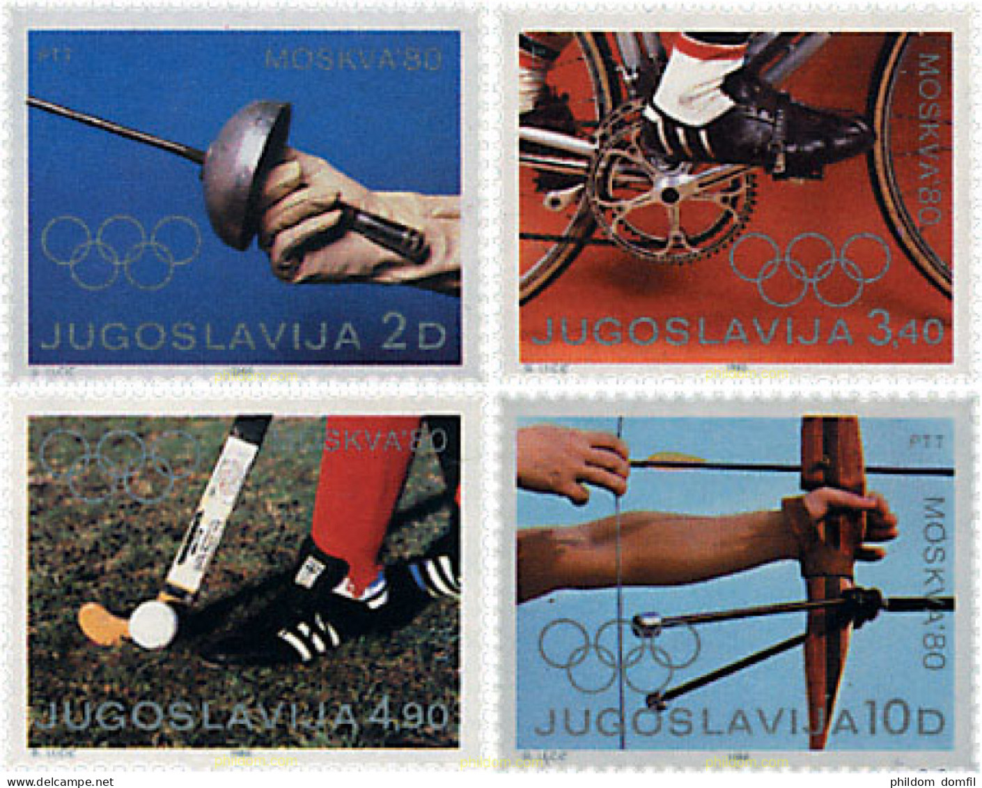 67214 MNH YUGOSLAVIA 1980 22 JUEGOS OLIMPICOS VERANO MOSCU 1980 - Neufs