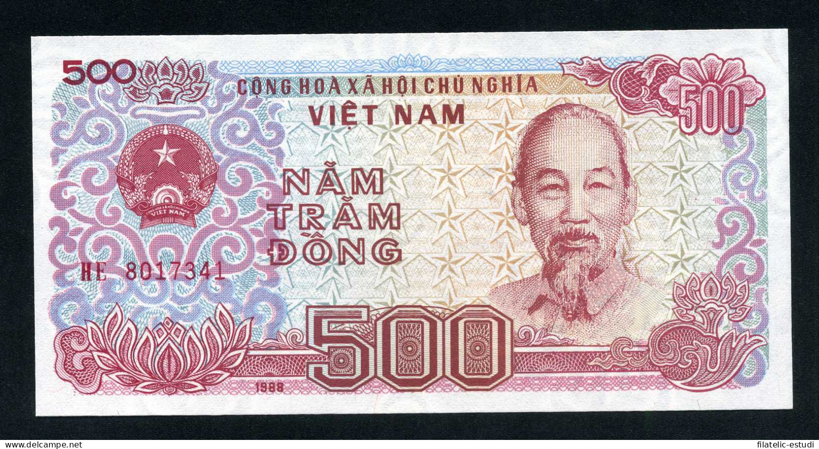 Billete P.101 Vietnam 500 Dông 1988 SC - Sonstige – Asien