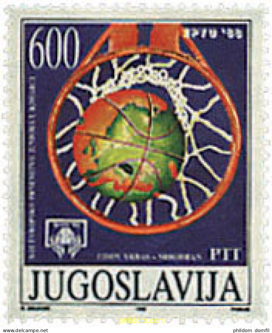 52023 MNH YUGOSLAVIA 1988 13 CAMPEONATO JUVENIL DE EUROPA DE BALONCESTO - Neufs