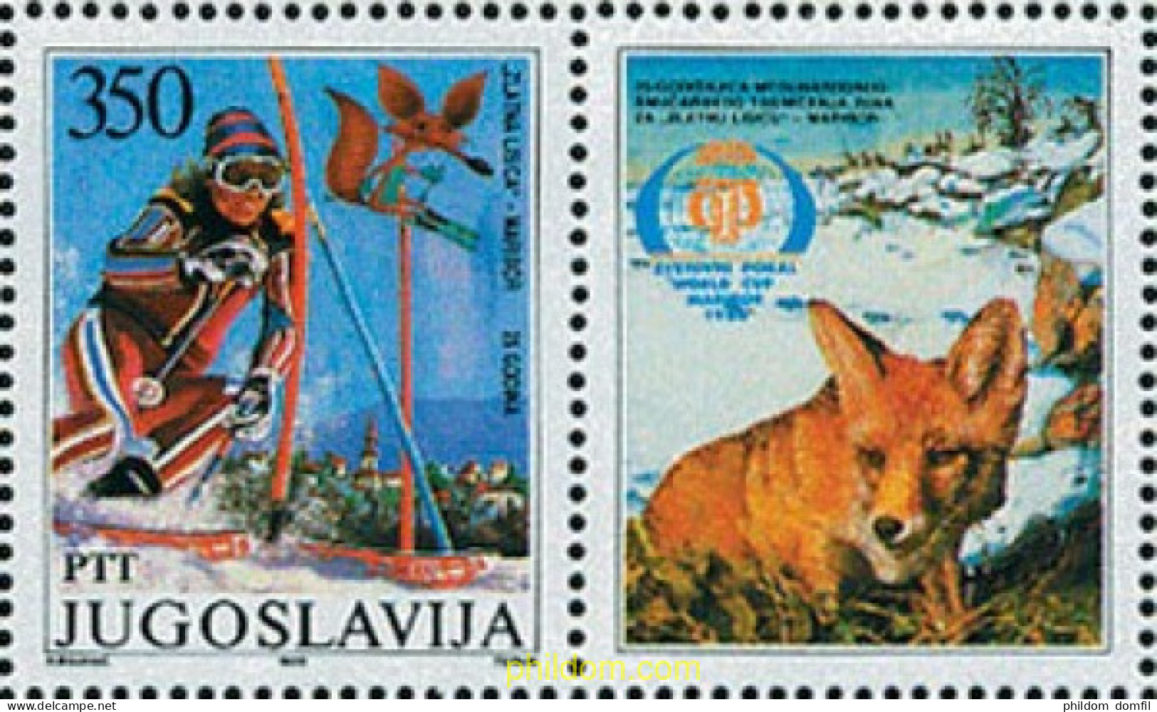 672314 MNH YUGOSLAVIA 1988 25 ANIVERSARIO DE LA COMPETICION INTERNACIONAL DE ESQUI EN MARIBOR - Neufs