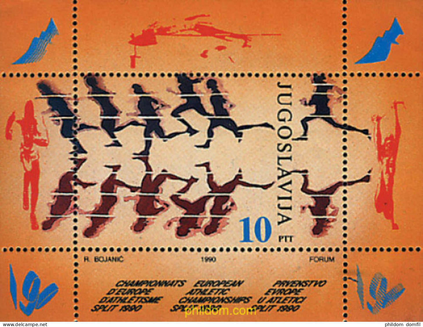 67321 MNH YUGOSLAVIA 1990 CAMPEONATOS DE EUROPA DE ATLETISMO EN SPLIT - Neufs