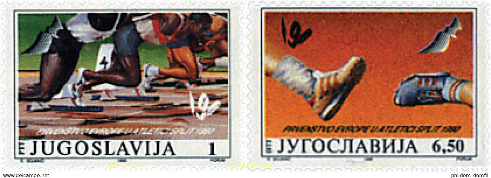 67320 MNH YUGOSLAVIA 1990 CAMPEONATOS DE EUROPA DE ATLETISMO EN SPLIT - Neufs