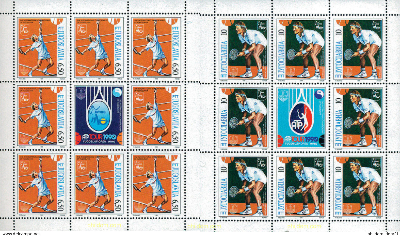 12004 MNH YUGOSLAVIA 1990 CAMPEONATOS INTERNACIONALES DE TENIS EN YUGOSLAVIA - Neufs