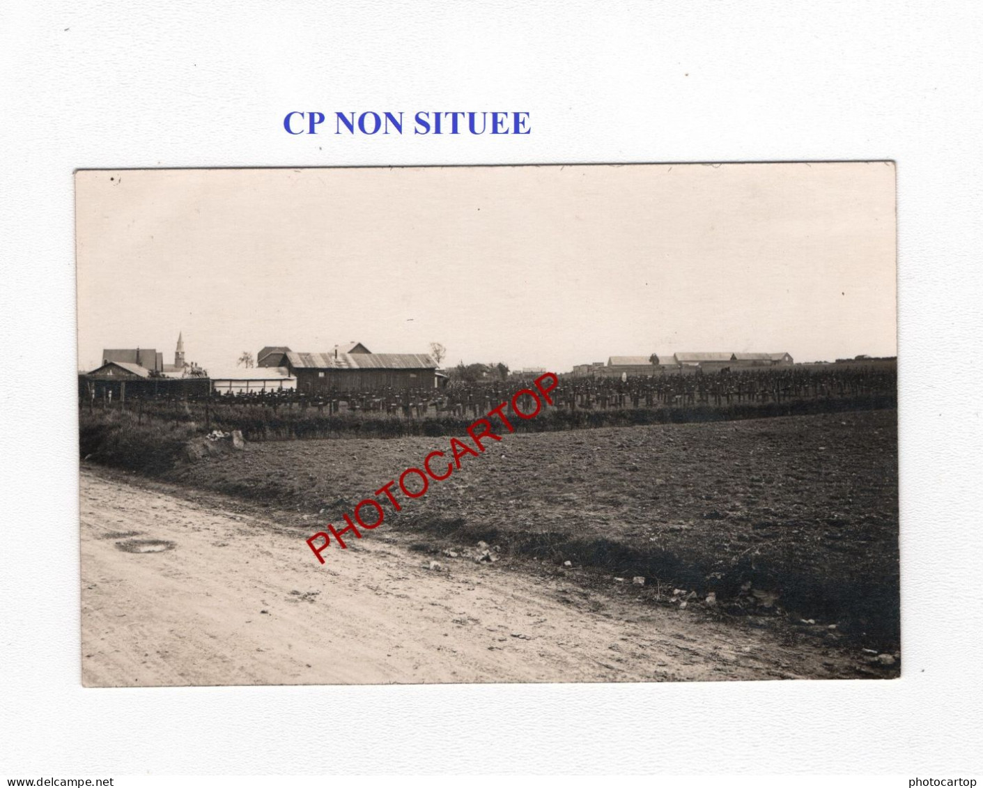 CP NON SITUEE-CIMETIERE-Tombes-CARTE PHOTO Allemande-GUERRE 14-18-1 WK-BELGIEN-!??- - Cementerios De Los Caídos De Guerra