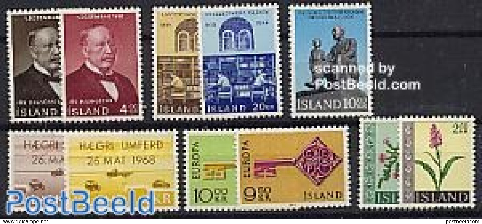 Iceland 1968 Yearset 1968 (11v), Mint NH, Various - Yearsets (by Country) - Unused Stamps