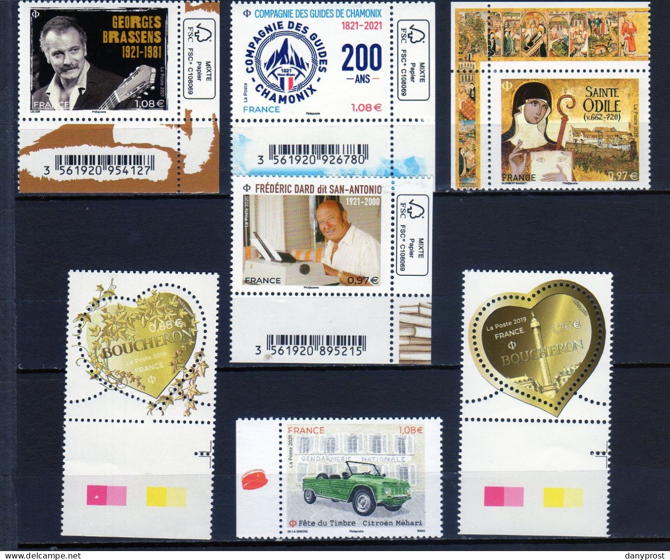 2000-24 -GOMMES - LOT  13 Timbres  NEUFS   Petites Valeurs  AU PRIX DE  12.00 € - Lots & Kiloware (mixtures) - Max. 999 Stamps