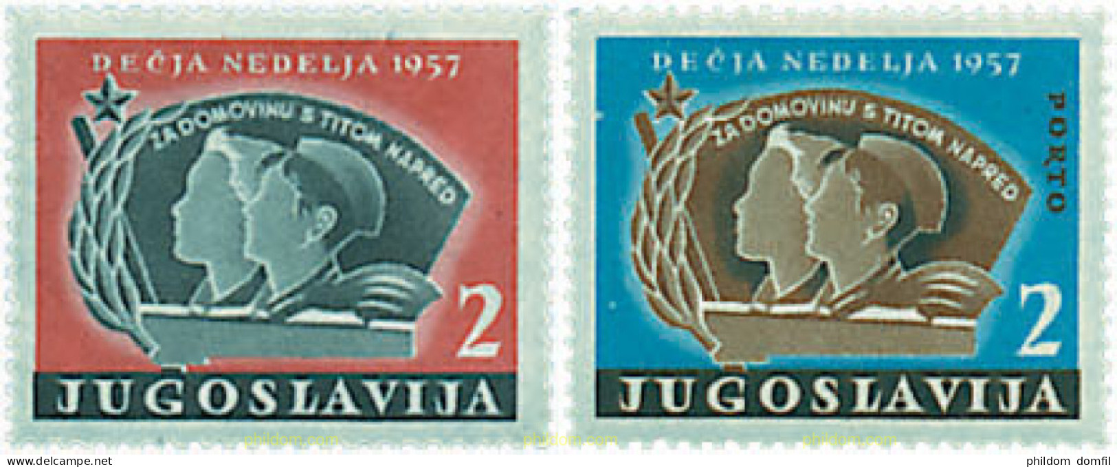670117 HINGED YUGOSLAVIA 1957 SEMANA DE LA INFANCIA - Neufs