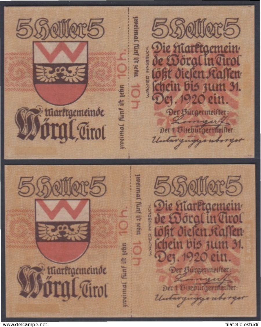 Austria 5 Hellers 1920 Billete Banknote Sin Circular - Andere - Europa