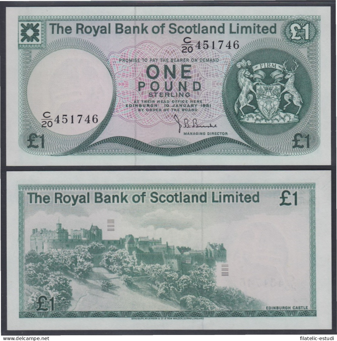 Escocia 1 Pound 1981 Billete Banknote Sin Circular - Other - Europe