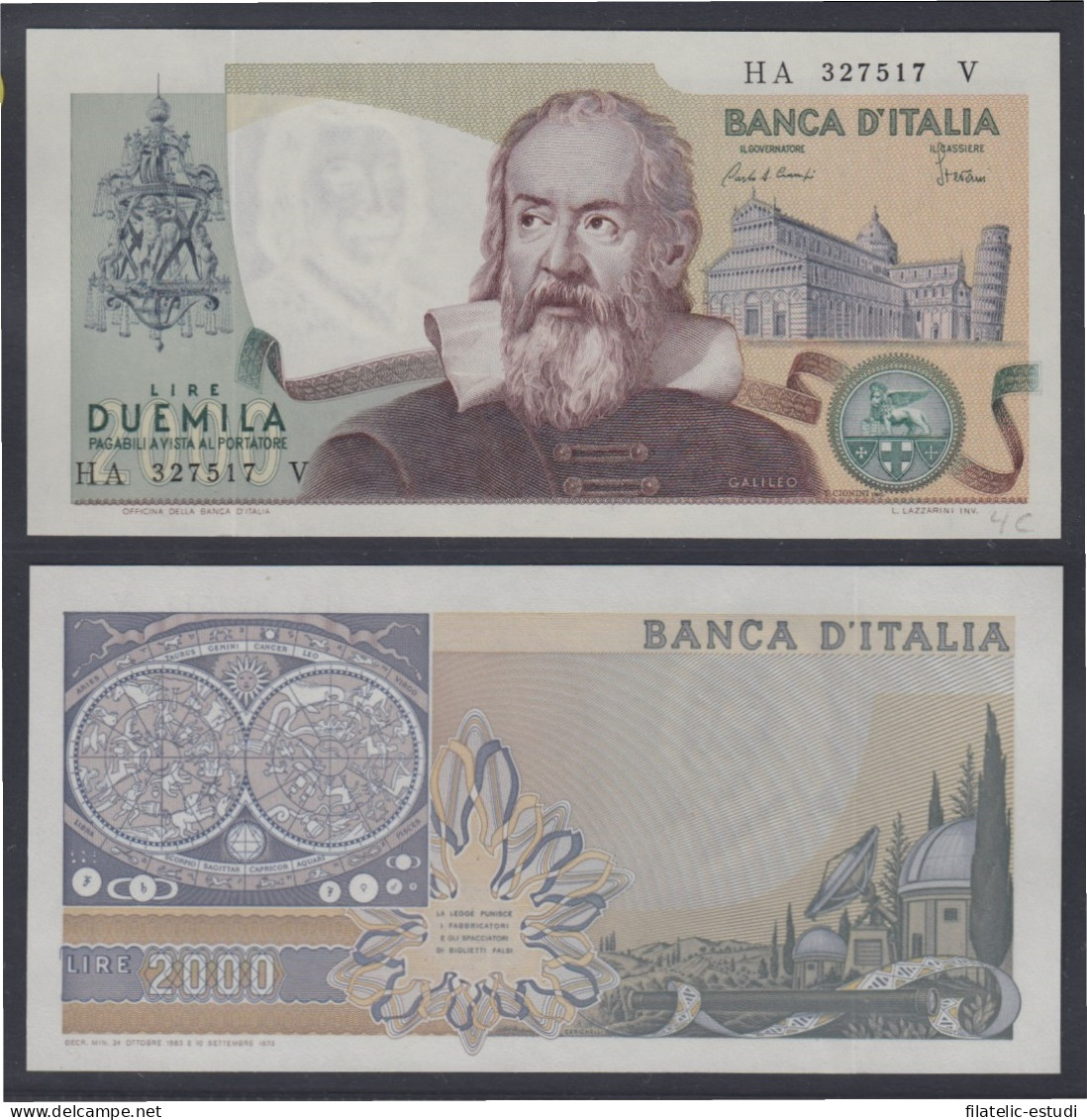 Italia 2000 Liras 1976  Billete Banknote Sin Circular - Other - Europe