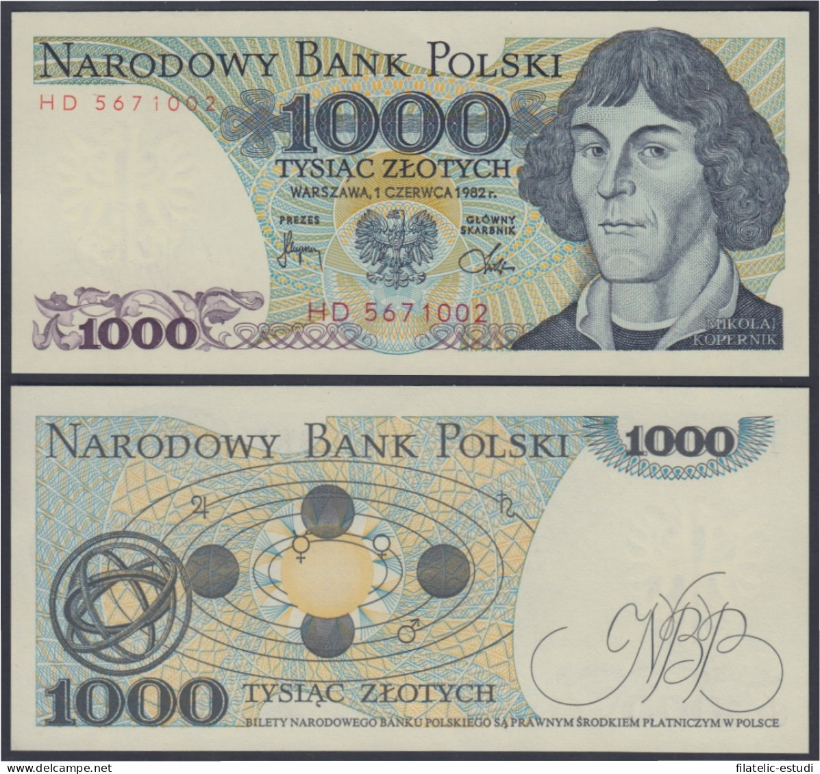 Polonia 1000 Zlotych 1982  Billete Banknote Sin Circular - Andere - Europa