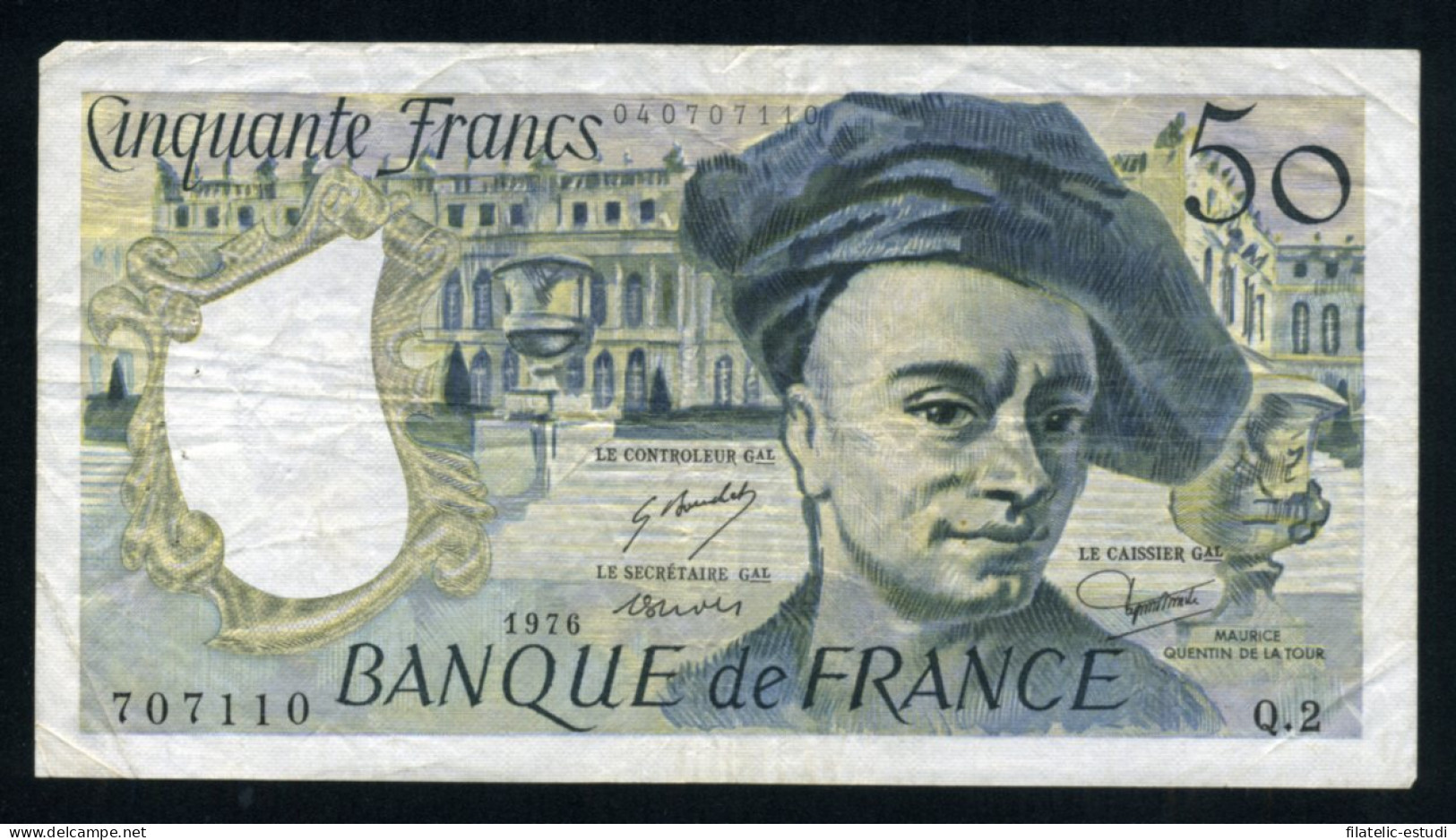 Francia 50 Francos 1976 Billete Banknote Circulado Pliegues - Otros – Europa