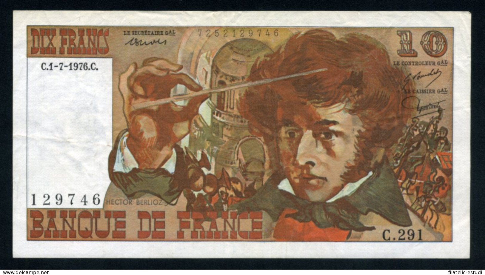 Francia 10 Francos 1976 Billete Banknote Circulado Pliegue - Sonstige – Europa