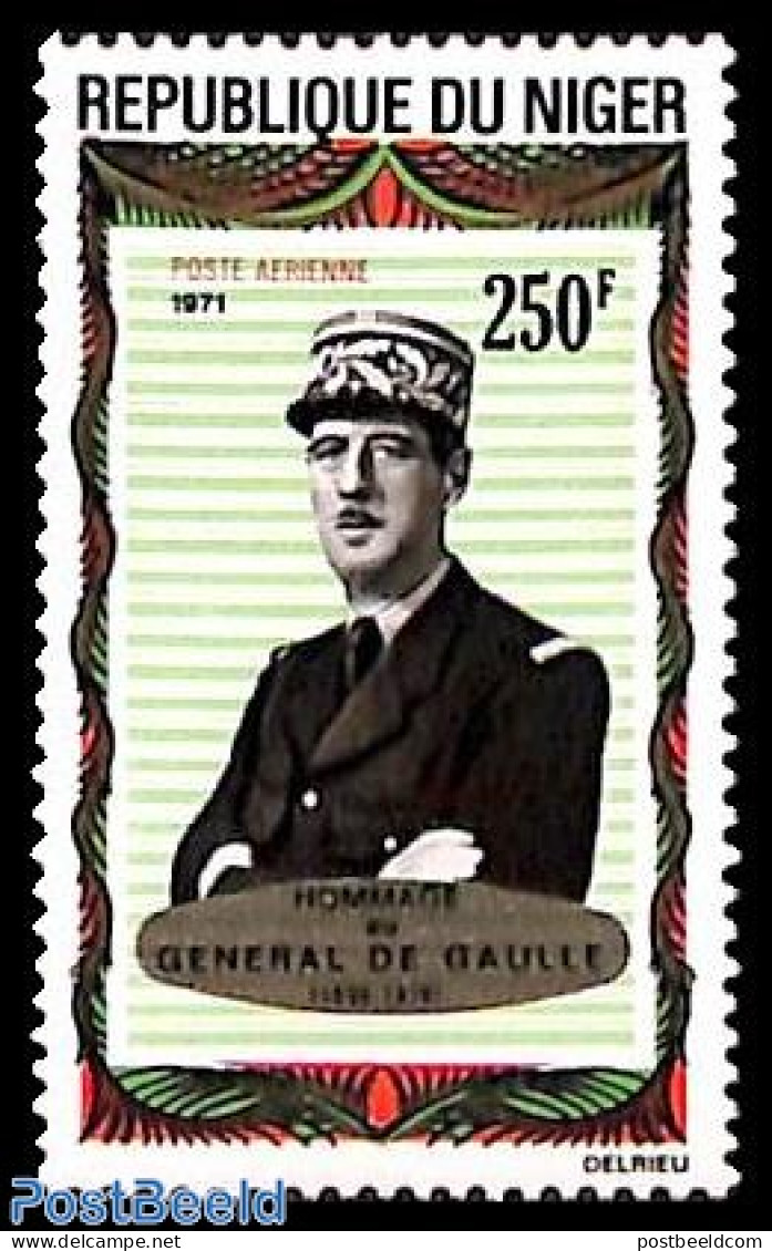 Niger 1971 Charles De Gaulle 1v, Mint NH, History - Politicians - Níger (1960-...)