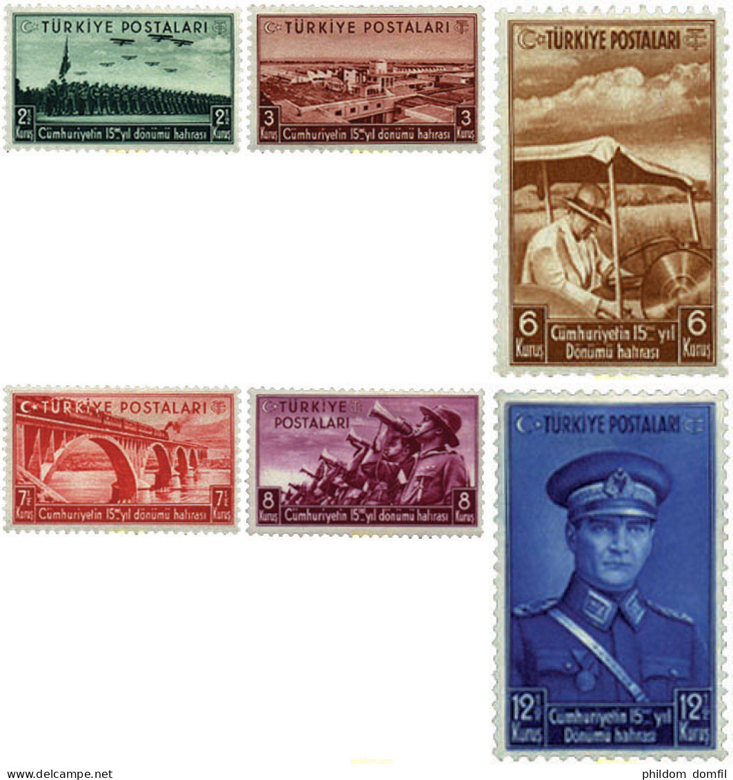 650434 HINGED TURQUIA 1938 15 ANIVERSARIO DE LA REPUBLICA - Other & Unclassified