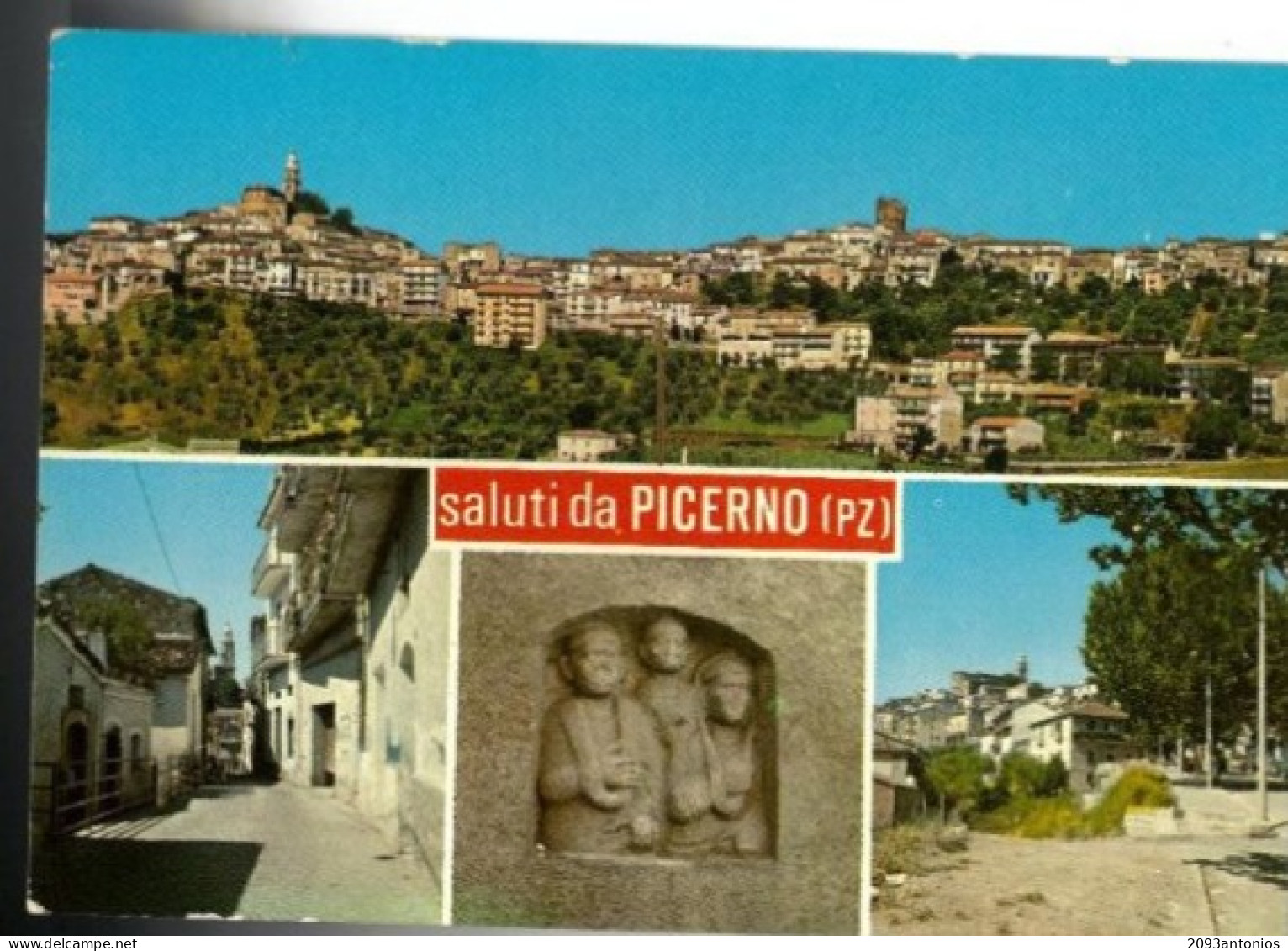 X1611) PICERNO POTENZA   CARTOLINA  VIAGGIATA VEDUTINE SALUTI DA........ - Potenza