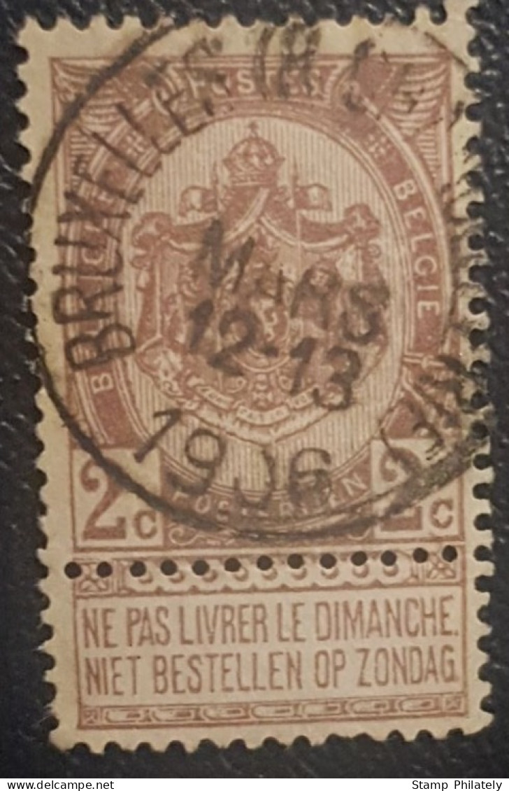 Belgium 2 C Used Postmark SON Stamp 1906 Cancel - Altri & Non Classificati